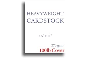 DESKTOP PUBLISHING SUPPLIES Extra Thick Cardstock - 100lb Cover (270gsm) - Blank White 8.5 x 11 - Heavyweight Printer Paper for Inkjet/Laser - 100 Sheets Pack