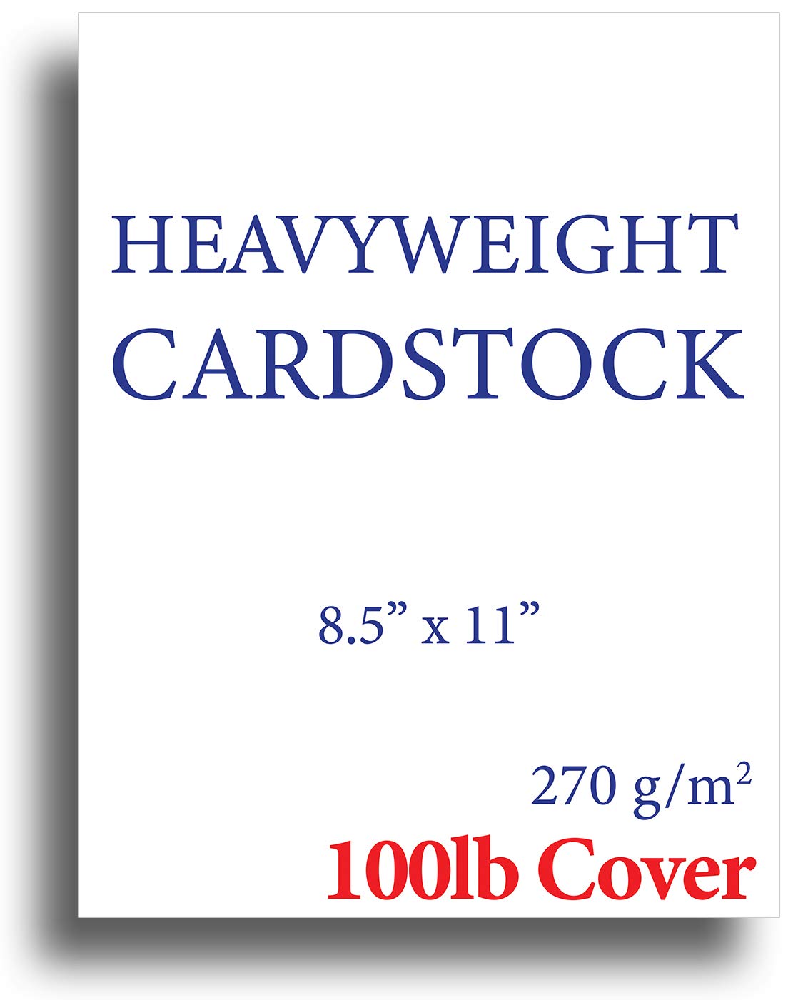 Extra Thick Cardstock 100lb Cover (270gsm) Blank White
