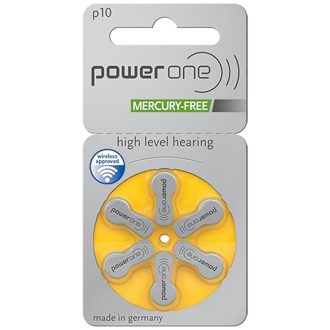 Power One P10 P 10 Hearing Aid Battery 6X2 12 Pcs Amazon.in Health