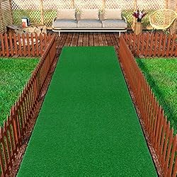 Ottomanson Waterproof Solid Grass Design