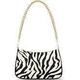 Shoulder Bags for Women Animal Zebra Leopard Cheetah Tiger Print Hobo Tote Handbag Small Clutch Purse with Zipper Closure