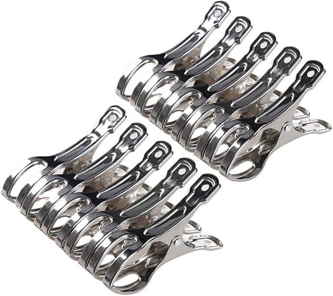 Towel Pegs,Beach Towel Clips Windproof Large Pegs Stainless Steel