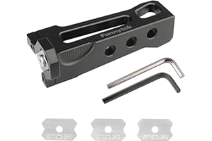 Funnytek Edge Banding Trimmer - Chamfer Plane, Handle Trimmer Manual Planer Woodworking Blade Corner Planer Quick Chamfer Burr Scraper Tool for Deburring Sealing (R1+R2+R3)