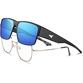 KastKing Molino Fit-Over Polarized Sunglasses,UV400 Protection Ultralight Wraparound Fishing Sports Sunglasses, TAC Lenses
