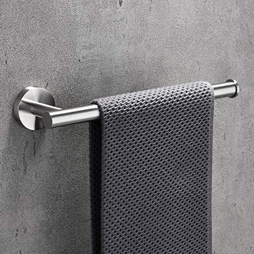 image for LuckIn Brushed Nickel Bathroom Accessories Set, Modern Style Towel Bar