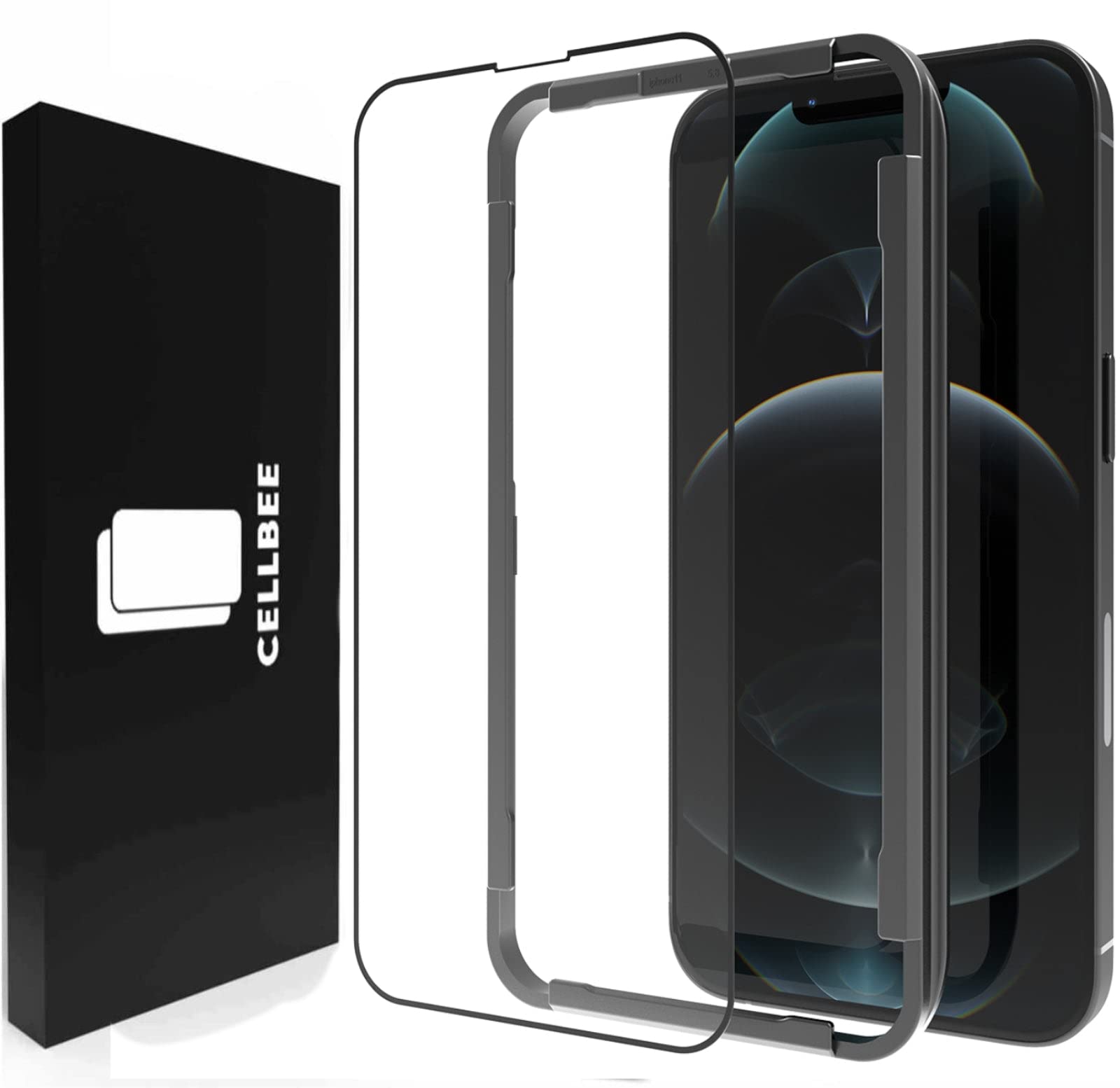 CELLBEE Compatible with iPhone 14 Pro Phone Screen Protector Tempered Glass Film, The Curved, Includes Applicator, Force Treatment, Invisible, Premium, 4D