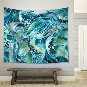Abstract Background on The Sea Water - Fabric Wall Tapestry Home Decor - 51x60 inches