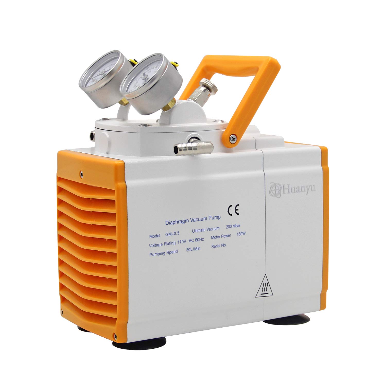 Huanyu Oilless Diaphragm Vacuum Pump Oil Free Anticorrosive Pump 30L/min Lab R&D for Filtration Extraction Apsorption 110V(Anticorrosive Type, GM-0.5A(Single Pump)): Industrial & Scientific