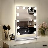 WEILY Hollywood Makeup Mirror with Lights, Large Lighted Vanity Mirror with 3 Color Light & 12 Dimmable Led Bulbs,Smart Light