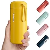 Exllena Small Water Bottle 10oz, Small Insulated Water Bottle for Hot&Cold Drinks, Water Bottle Purse with Carry Handle - 100% Leakproof Perfect for School, Travel...(Yellow)