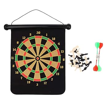 AtoZ Magnetic Dart and Chess | 2 in 1 Games with 4 Darts & Chess Board
