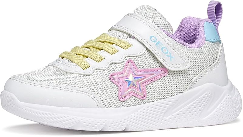 J SPRINTYE Girl A Sneaker, White/Multicolor, Talla 24 EU