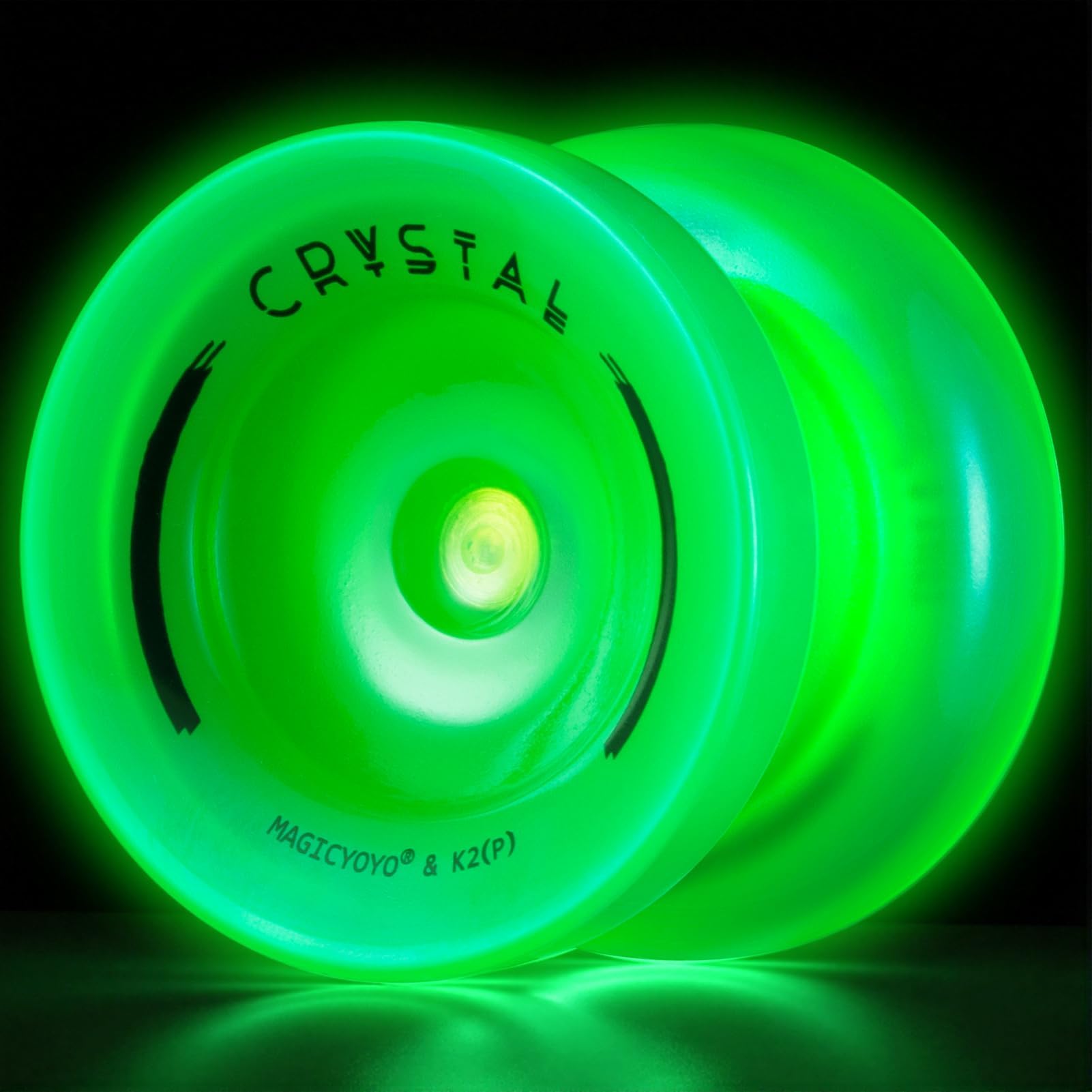MAGICYOYO K2 JoJo for Kids, Green YoYo Glow in the Dark, Responsive JoJo for Children, Unresponsive Yoyo for Advanced Players, Professional Finger Spin Tricks Yo-Yo