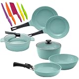 Pack JADE CHEF + JADE HORNO. Set de 10 piezas Jade Chef by Jade Cook, más Jade  Horno modo holandés con rejilla integrada. ANTIADHERENTE interior y  exterior. Superficie ULTRA RESISTENTE. Cocina RÁPIDO,