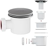 HNNHOME Shower Drain Cover Chrome 90/115mm Removable Top Cap White Dip Cup view 7