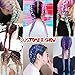 HVAXING 24 inch Ombre Jumbo Braiding Hair Extensions 2Pcs/Lot 100g/pcs High Temperature Kanekalon Fiber Crochet Twist Braids (Black-Purple-Light blue)