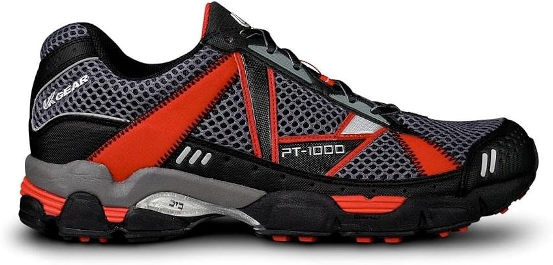 UK Gear PT1000 SC Mens Road & Trail Running Shoe BlackChili Pepper