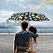 OMOTON Windproof Fiberglass Umbrella, Changes Color with Water, Black