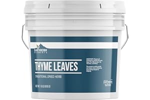 Earthborn Elements Thyme Leaves, Traditional Dried Herb, Bulk Size Gallon Bucket (28.8 Ounce)