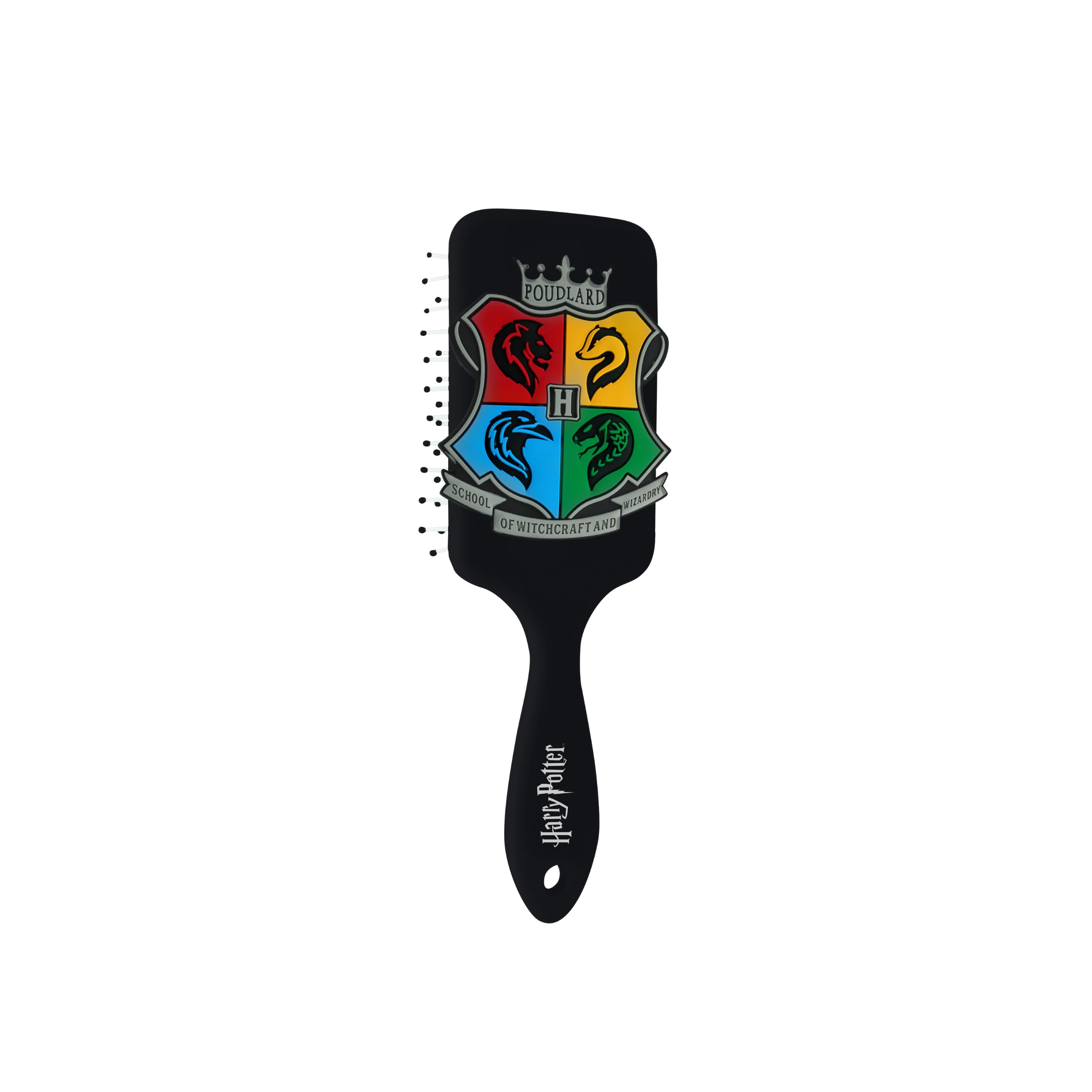 Harry Potter - Pneumatic Hair Brush - Paddle Brush, All Hair Types - Official Hogwarts School Accessory