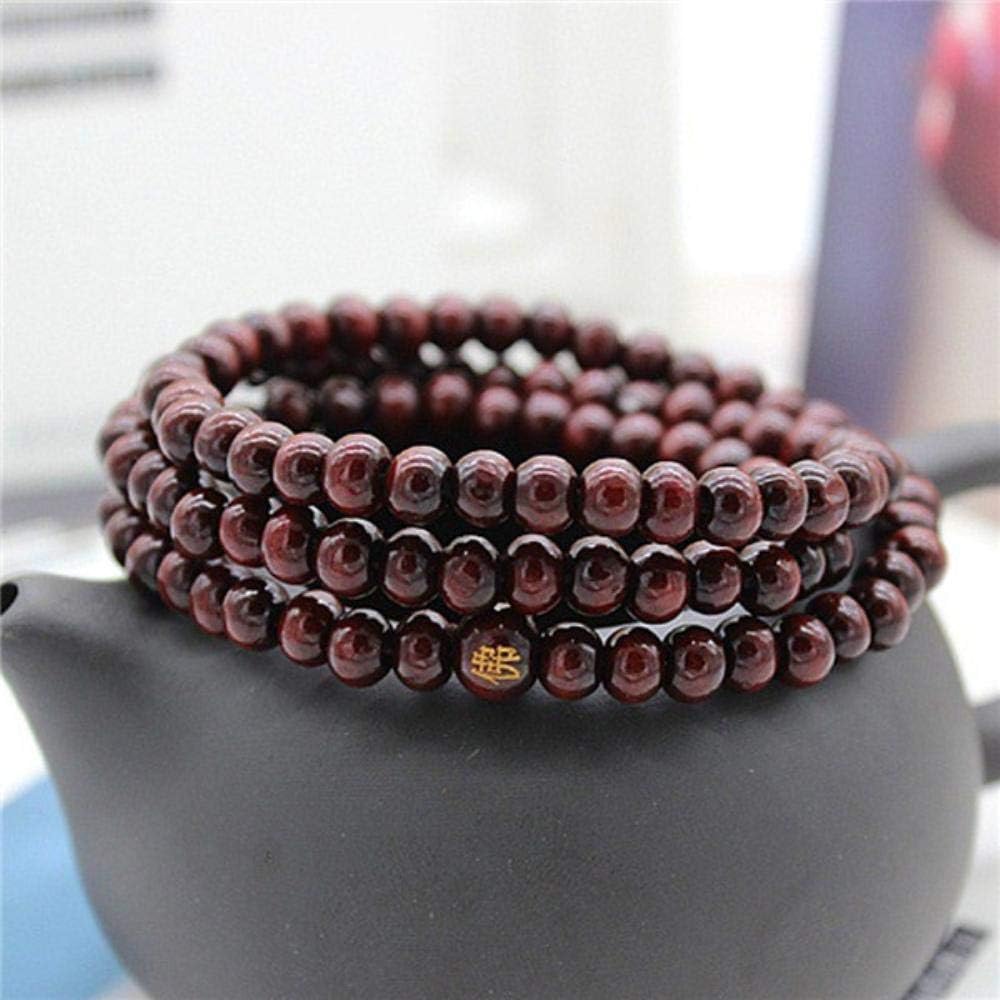 6/8mm Natural Sandalwood Buddhist Buddha Meditation Beads Bracelet For Women Men Prayer Bead Rosary Hanging Decoration,13