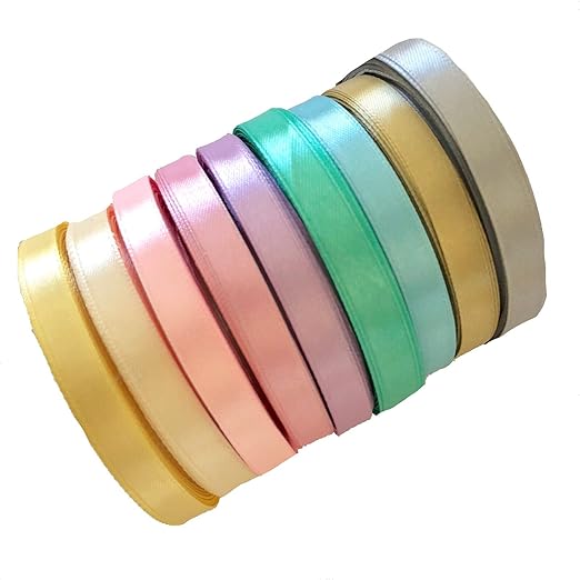 Amazon ラッピングファクトリー 可愛いパステルカラー 9色セット 10mm幅 サテンリボン 手芸 ラッピング 花材 リボン 通販