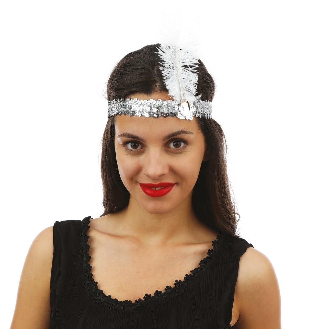 P 'tit clown Charleston Sequin Headband With Feather