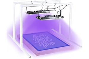 Ecoofor 2PCS 50W LED UV Light for Screen Printing with Dual Stands, Exposure Unit for Screen Printing Kit, Photo Emulsion, and Cyanotypes