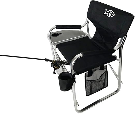 camping chair with fishing rod holder