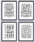 Harry Potter Quotes and Sayings Art Prints | Set of Four Photos 8x10 Unframed | Great Unique Inspirational Harry Potter Gift