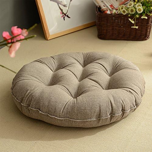 WDZA Large Thick Futon Yoga Cushion Round Cushion,58X58Cm,B