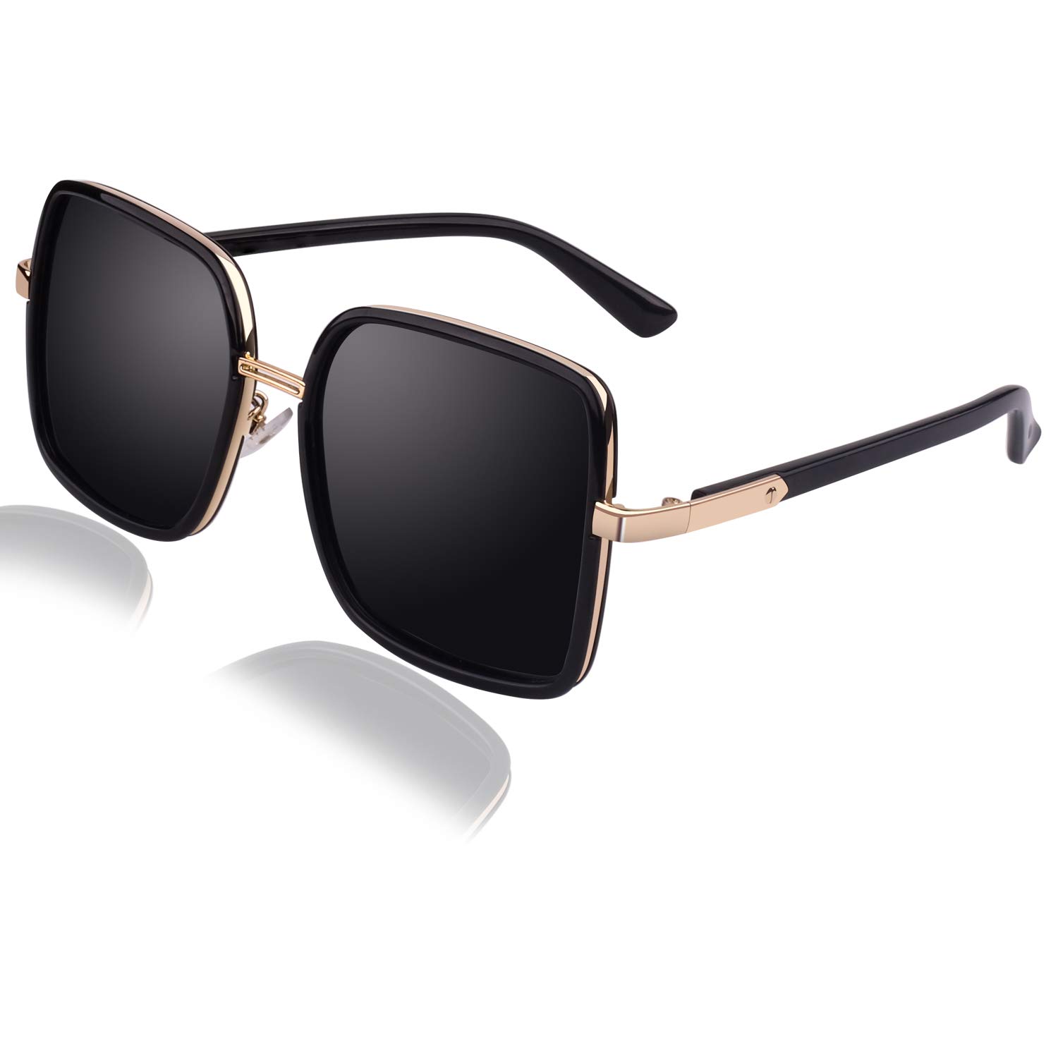 LINVOOversized Square Sunglasses for Women Trendy Big Large Frame Shades Driving Sun Glasses UV400 Protection