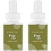 Pura and Simpatico - Refills for Smart Home Fragrance Diffusers - Clean and Safe Scents for Home - Long Lasting, up to 120 Hours of Premium Scent - 2 Pack - Pear