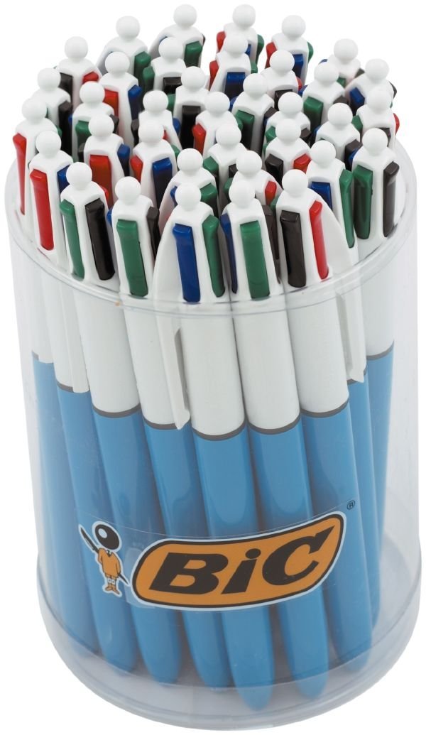 BIC 4 Colours Original Ballpoint Pens Medium Point (1.0 mm) โ Pot of 36