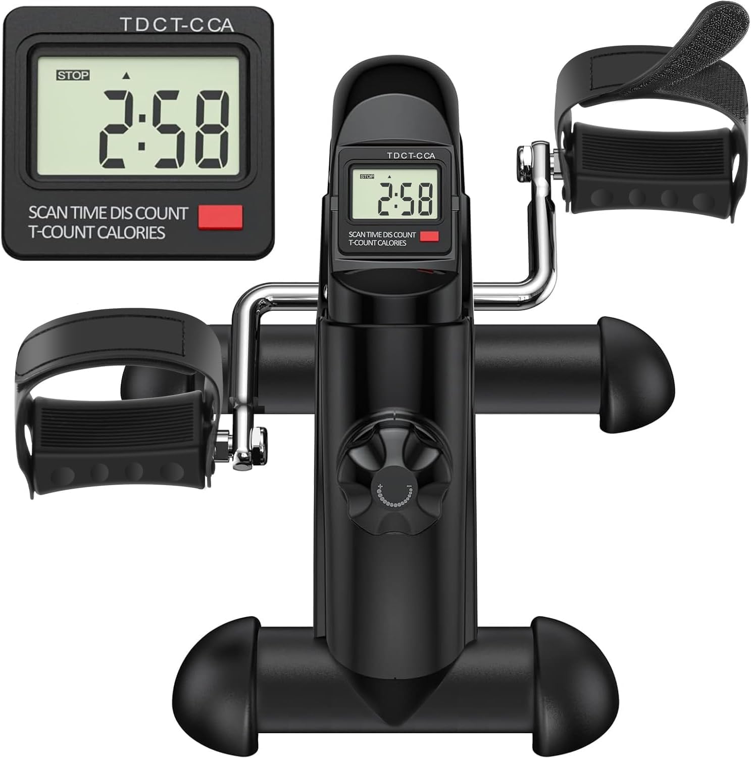 Photo 1 of TABEKE Under Desk Bike Pedal Exerciser - Mini Exercise Bike for Arm/Leg Exercise, Pedal Exerciser for Seniors with LCD Display (Black)