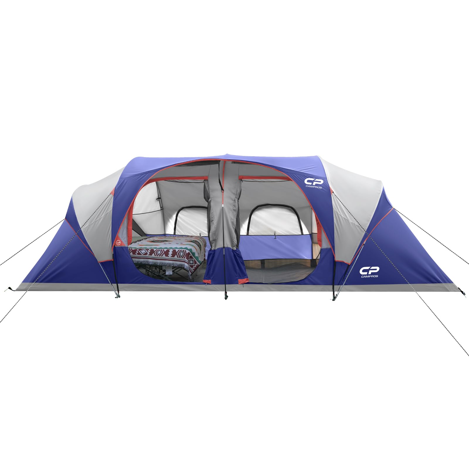 Photo 1 of ****PARTS ONLY********SEE NOTES **********CAMPROS CP Tent 12-Person-Camping-Tents,3 Room Family Tents,Waterproof Windproof Family Tent with Top Rainfly,6 Large Mesh Windows,Double Layer,Easy Set Up, Portable with Carry Bag-20' x 9' x 72"(H)