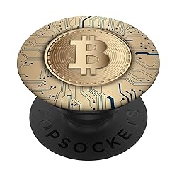 Grip Bitcoin - Golden Blockchain High Tech Phone Grip