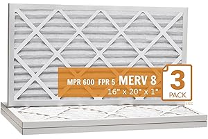 Lamons 16x20x1x3 XP6 16x20x1 Xtreme Plus Air Guard Pleated Filter MERV 8 (Pack of 3)