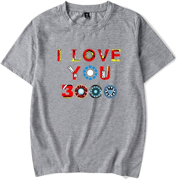 Amazon 記念シャツ I Love You 3000 Tシャツ インナーシャツ おしゃれティーシャツ メンズファッション Uネック 半袖 父の日ギフト 誕生日プレゼント ホリデーギフト Tシャツ カットソー 通販