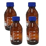 ZYNXTAR 4 Pack Amber Borosilicate Glass Storage