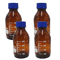ZYNXTAR 4 Pack Amber Borosilicate Glass Storage