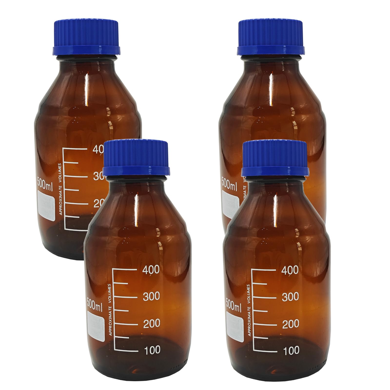 ZYNXTAR 4 Pack Amber Borosilicate Glass Storage