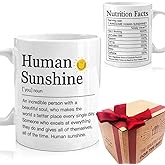 SUUURA-OO Human Sunshine Coffee Mug Gifts for Women/Boss Lady Gifts/Teacher Nurse Mom Coworker Mug Gift 11OZ / Boss Day Gift