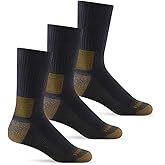 WANDER Merino Wool Socks Men 3 Pairs Cushioned Calf Boot Socks Moisturing Wicking Everyday Thermal Crew Socks
