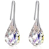 Meow Star Crystal Teardrop Earrings S925 Sterling Silver Dangle Earrings Gold Plated Earrings for Women
