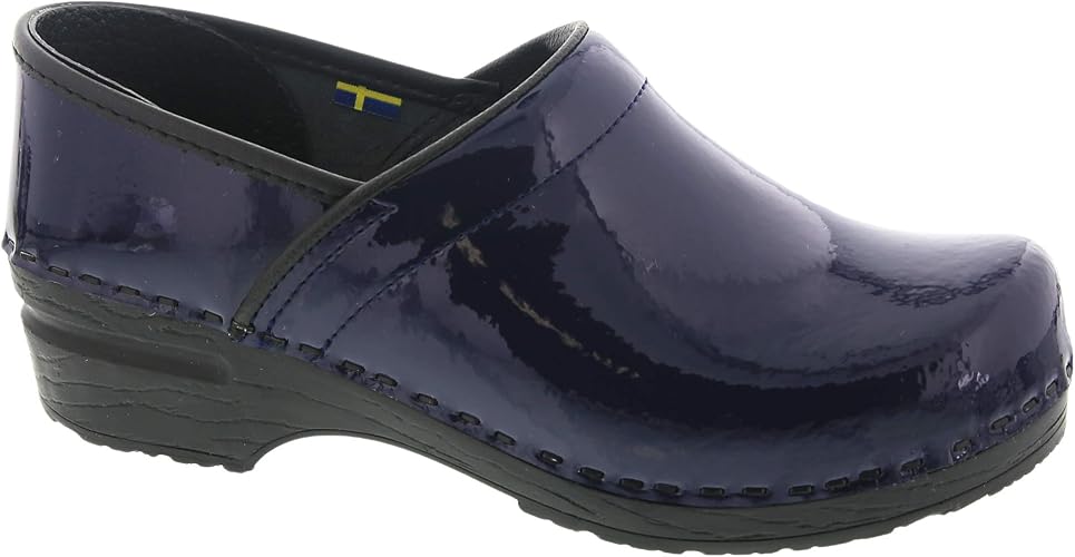 navy blue patent leather dansko clogs