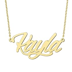 BYBWBL Kayla Name Pendant Necklace 18k Gold Plated