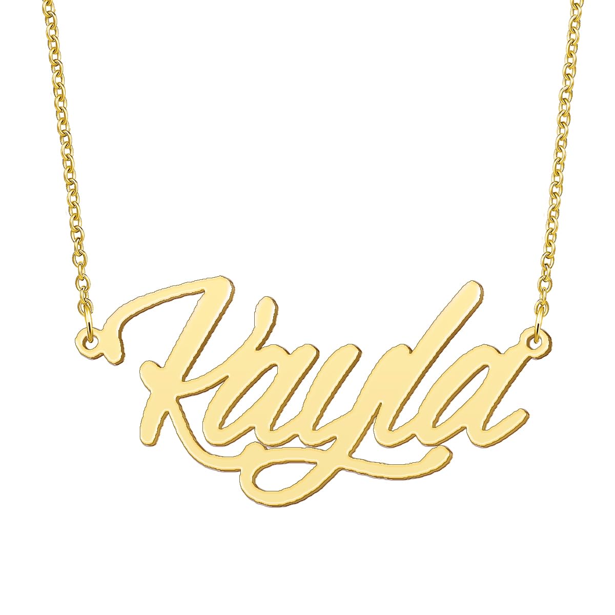 BYBWBL Kayla Name Pendant Necklace 18k Gold Plated