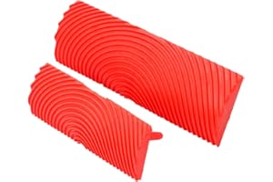 Wood Grain Painting Tool, Graining Pattern Paint Texture Roller Art DIY Rubber Effect Brush Empaistic Stamp Maker Wallpaper A