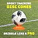 Global Astral Disc Cones - Set of 60, Soccer Disc Cones, Agility Cones For Sports, Drills, Football, Basketball, Slalom, Training, Exercise, Kids, Lacrosse - Field Markers Multi Color Training Cones